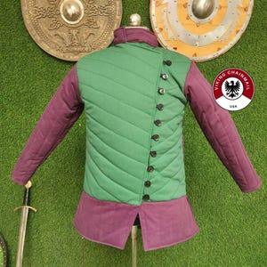 Arming Cotton Gambeson - Doublet Full Sleeves Viking Gambeson Costume Renfaire Dress