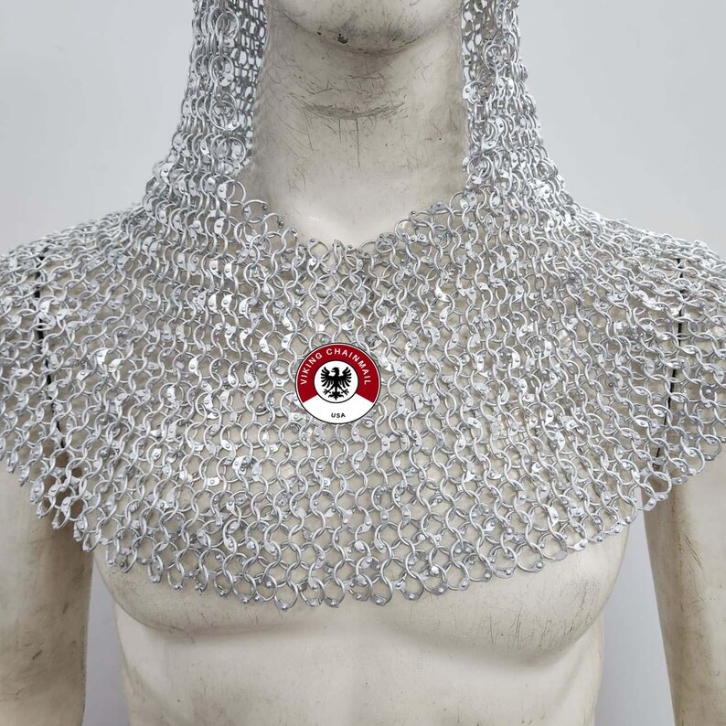 Small Chain Mail Aluminum Chainmail Coif – 10mm Dome Riveted Medieval Costume Armor - Etsy