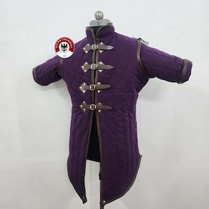 Witcher larp Padded Doublet Gambeson Cotton Fabric , Padded Cotton Viking Costume Fabric
