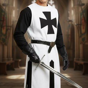 Pattern Templar Tunic Templar Knight Tunic Medieval Cotton Crusader Cosplay Tunic Reenactment ...