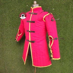 Medieval Gambeson Coat Padded Thick Padded Gambeson full Sleeves SCA LARP Costume