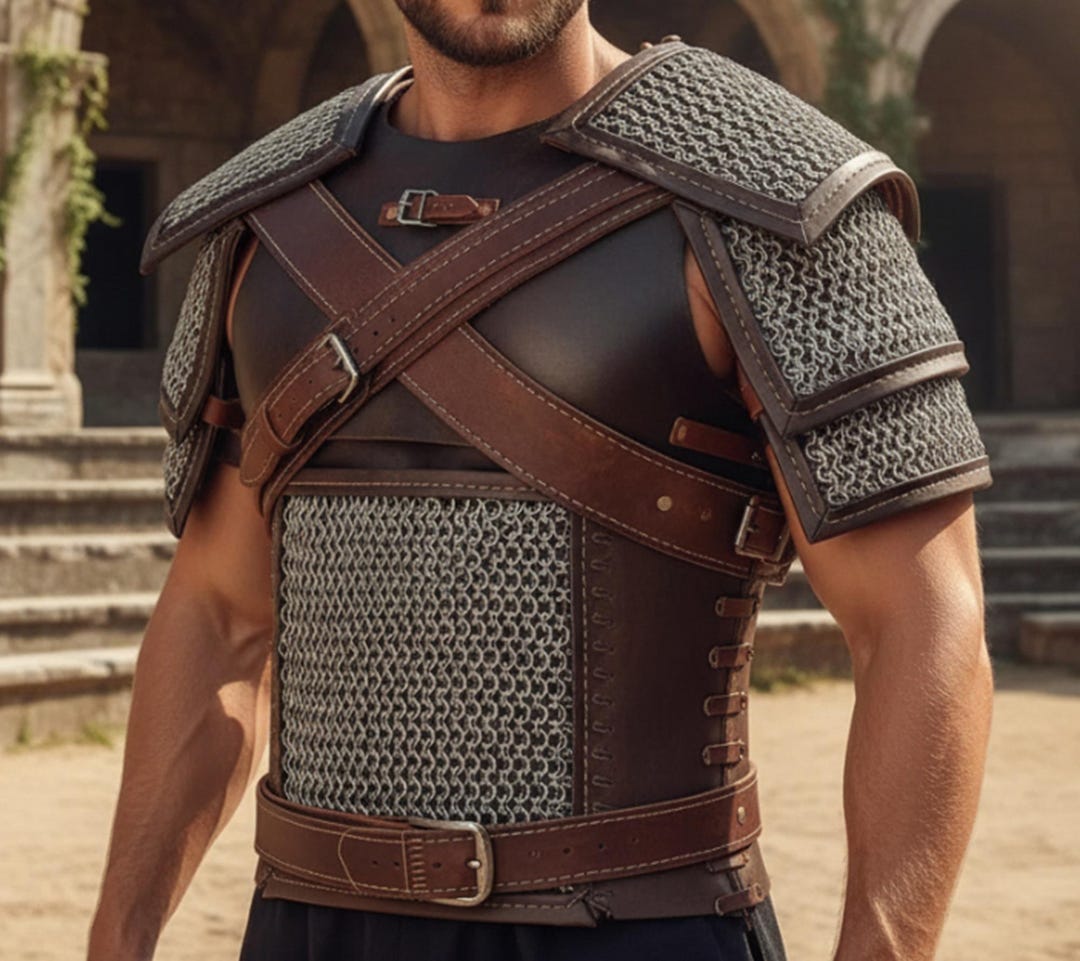 The Witcher Geralt of Rivia Costume Leather Chainmail Armor Belt - Etsy