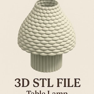 Modern Minimalist 3D Printed Lamp STL File | Downloadable Lampshade Design | DIY PLA Lamp Model for Home Decor