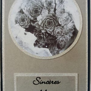 Carte Sincères condoléances
