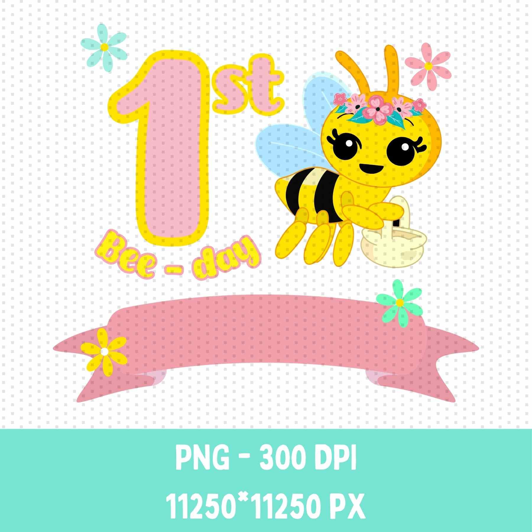 1st Bee Birthday, Little Bee Plim Plim Digital File, shirts, stickers, PNG Little Bee Birthday