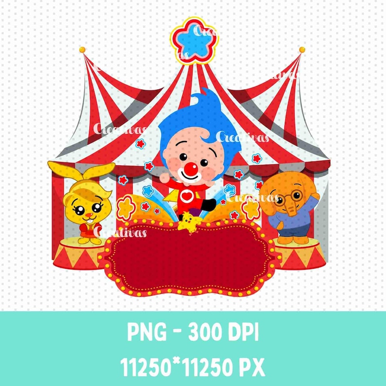 Plim Plim Circo, Archivo digital Plim Plim, camisas, stickers, PNG Plim Plim Birthday imagen 1