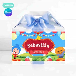 Plim Plim decoration, plim plim birthday, gable box printable, plim plim supplies, party favor template