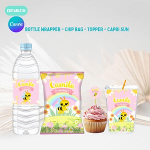 Abejita Chiquitita decoration, bee birthday, chips bag printable, abejita supplies, party favor template