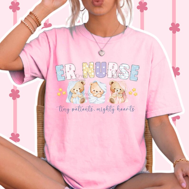 ER Nurse Png, Pediatric Nurse Design, ER Pediatric Nurse Png, NICU Nurse Sublimation, Nurse Life Png Download, Pediatric Nurse Shirt Design image 3