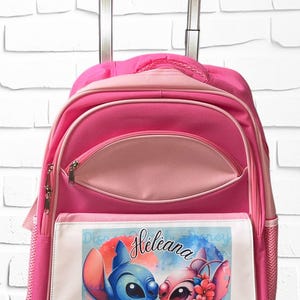 cartable personnalisé stitch et Angel