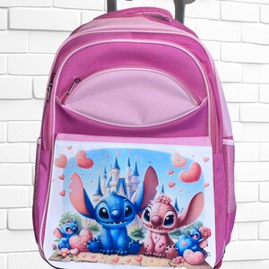 cartable personnalisé stitch et Angel