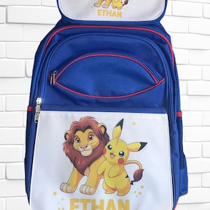 cartable personnalisé Simba et pukatchu