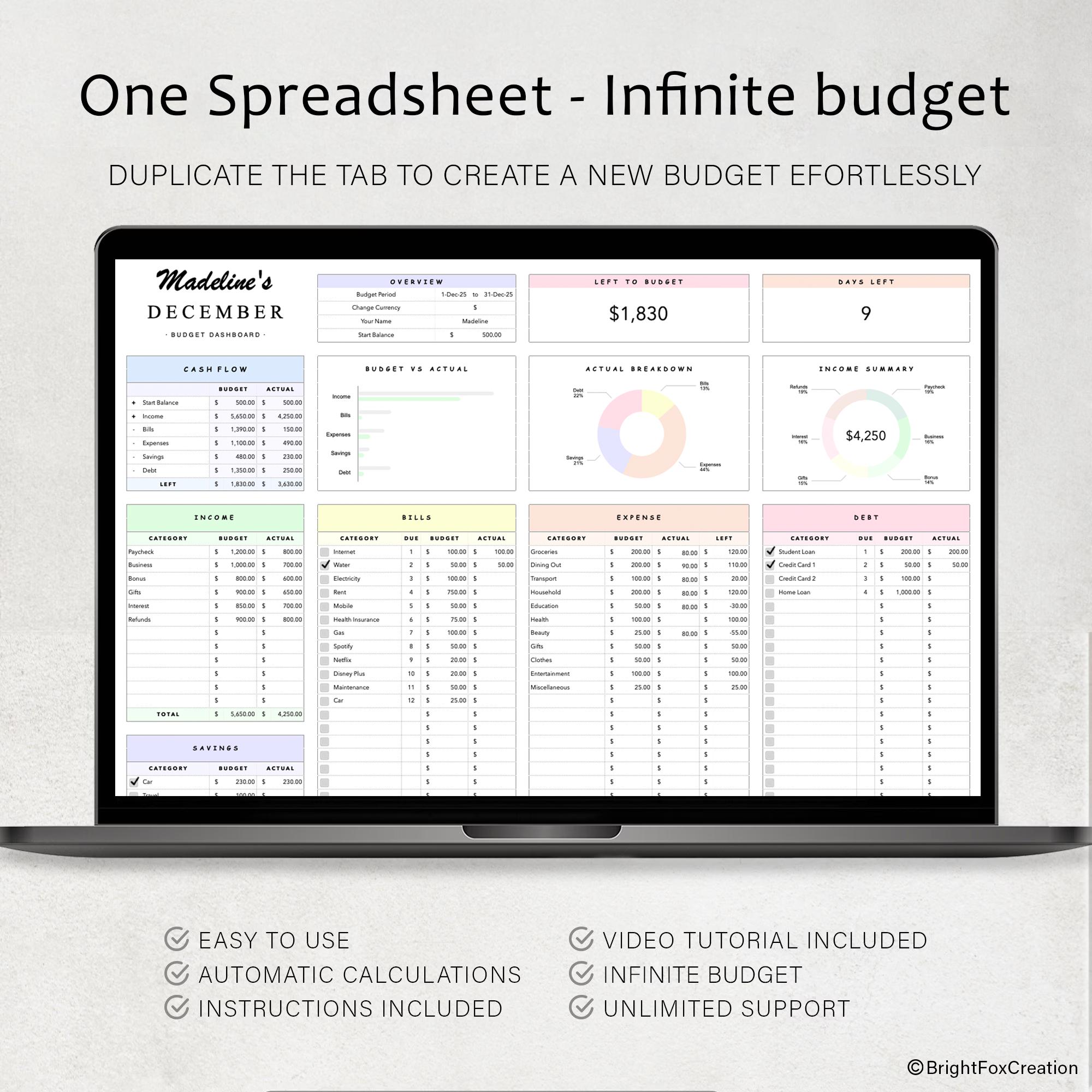 Ios Example Notes Budget Apple Numbers Budget Planner Budget Spreadsheet for Mac iPhone iPad ...