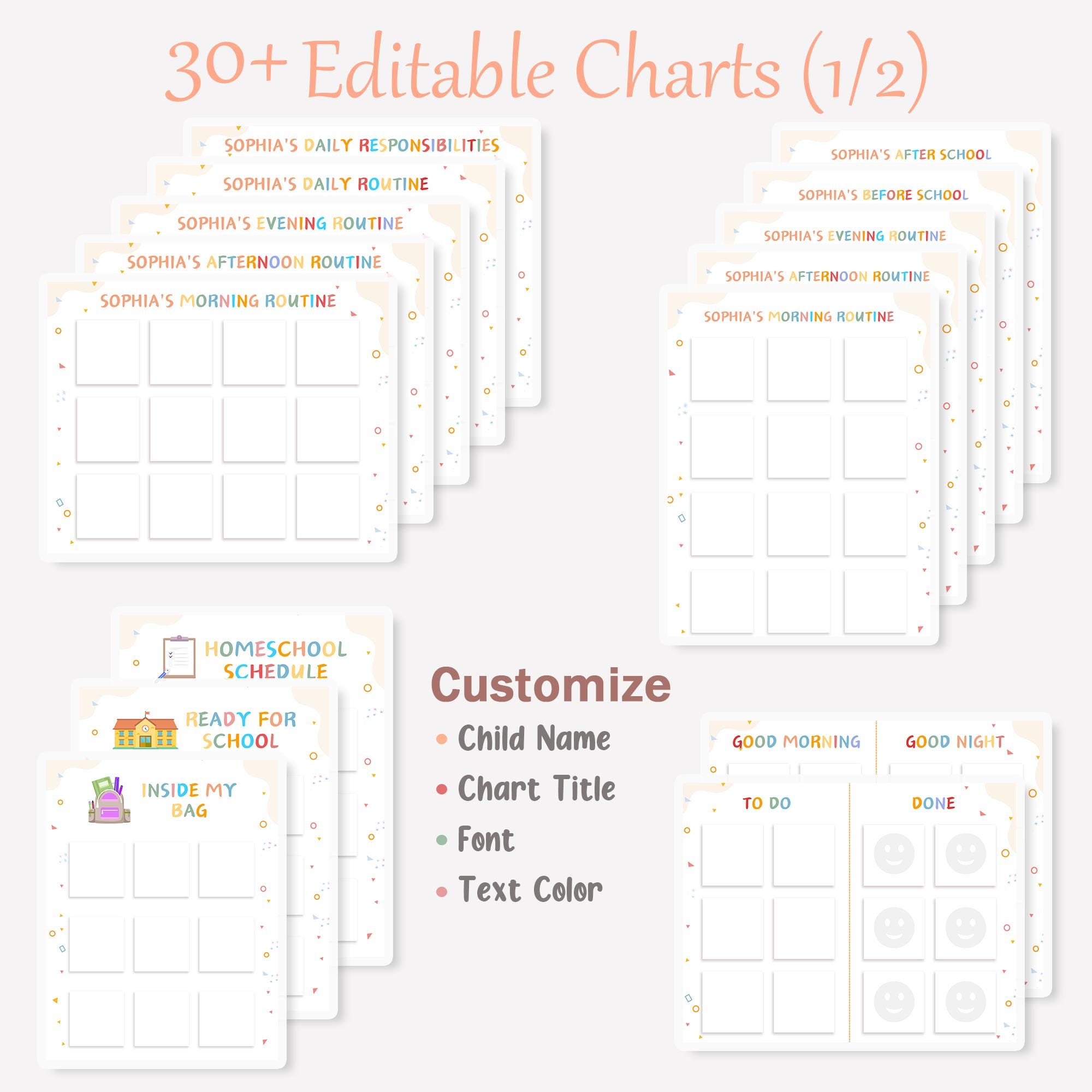 Daily Routine Cards Visual Schedule Toddler Routine Chart for Kids ...
