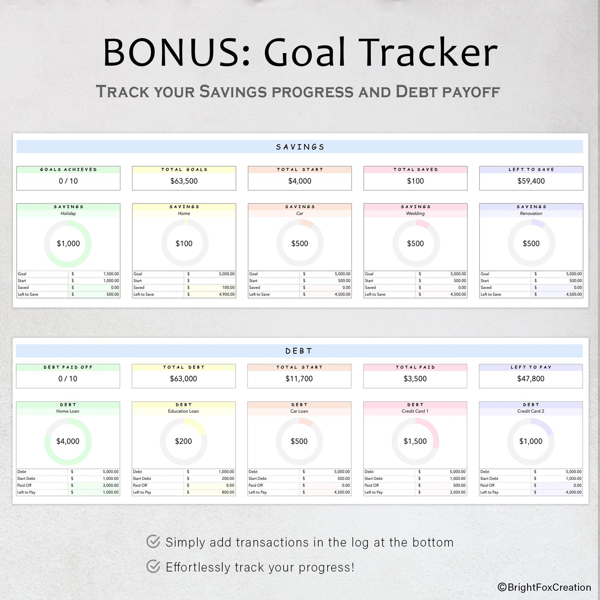Apple Numbers Budget Planner Budget Spreadsheet for Mac iPhone iPad ...