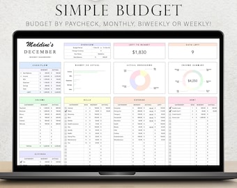 Apple Numbers Budget Planner Budget Spreadsheet For Mac iPhone iPad Monthly Budget Tracker Budget by Paycheck Template Financial Planning