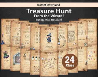 Wizard Scavenger Hunt for Older Kids Witches Treasure Hunt Indoor Outdoor Teens Magical Hunt Clues Teenager Escape Room Pre-Teen PRINTABLE