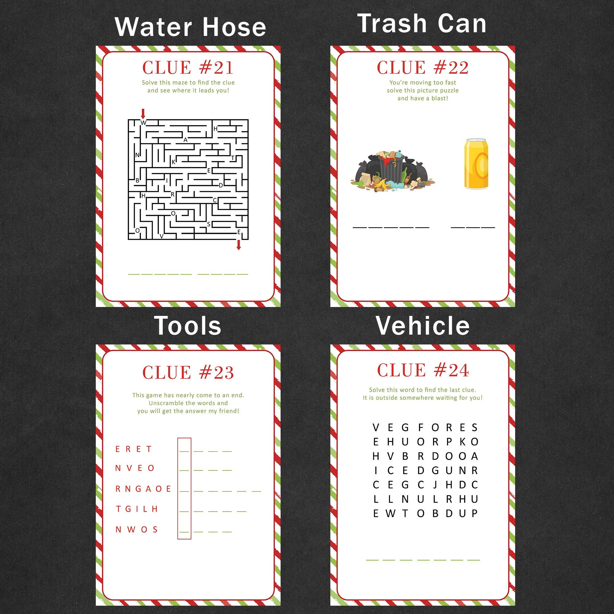 Christmas Scavenger Hunt for Teens Christmas Scavenger for Kids Holiday ...