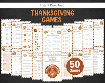 Thanksgiving Games Thanksgiving Trivia Thanksgiving Printable Games Bundle Thanksgiving Kids Games Friendsgiving Activity Family Dinner