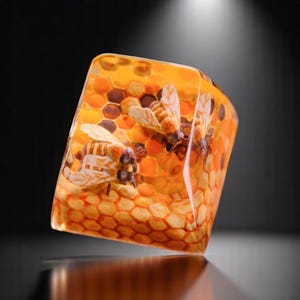Gelbe Biene Artisan Tastenkappen, Anime Benutzerdefinierte Tastenkappen, benutzerdefinierte mechanische Tastenkappen, Cherry MX Tastenkappen, Esc Tastenkappe, Leertaste Tastenkappe, Tastenkappenset