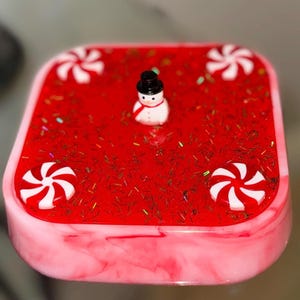 Boîte de rangement faite main Candy Candy Swirl pour les fêtes