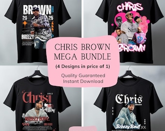 Paquete de camisetas Chris Brown Breezy Bowl XX Tour 2025 PNG, descarga digital para Cricut, sublimación, camisetas pirata DIY, regalo para fans, digital