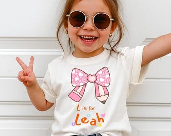 Custom Name School Canva Template, Kids Back To School DIY, First Day Of School Digital Print, Cute Toddler School Outfit for Boy Girl, cute