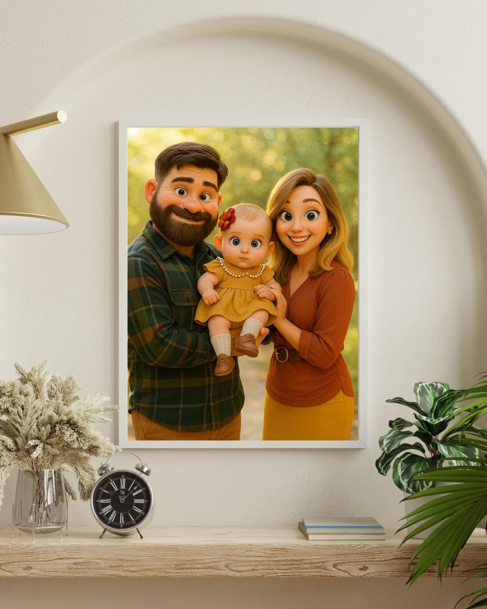 Custom Pixar Style Portrait From Photo , 3D Cartoon Couple, Family, or ...
