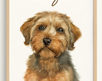Custom Watercolor Pet Portrait from Photo, Personalized Dog or Cat Portrait, Digital Pet Memorial Art, Custom Animal Illustration