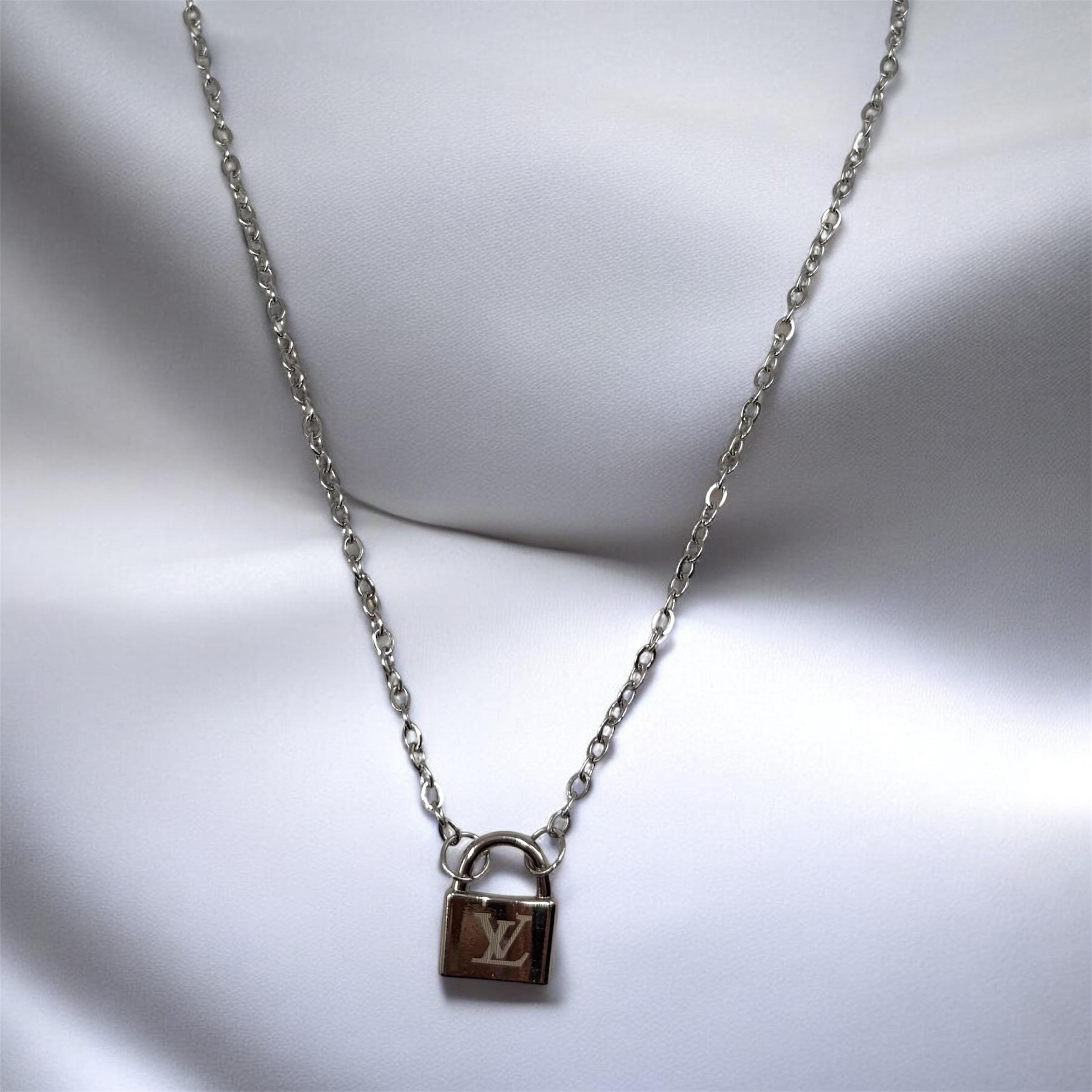 Mini Lock Charm Upcycled Small Lock Charm Necklace - Etsy