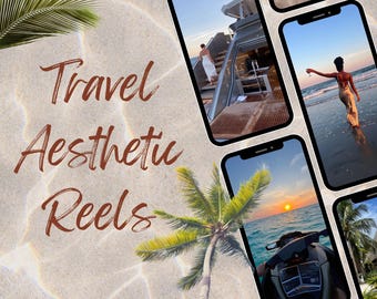 Faceless Travel Reels Bundle Beach Vacation Videos Instagram Posts Done For You Master Resell Rights MRR PLR Content Creator Bank