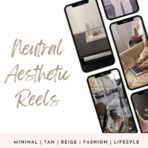 1100 Faceless Neutral Videos | Instagram Reels Aesthetic Digital Marketing Videos With Master Resell Rights | PLR MRR Canva