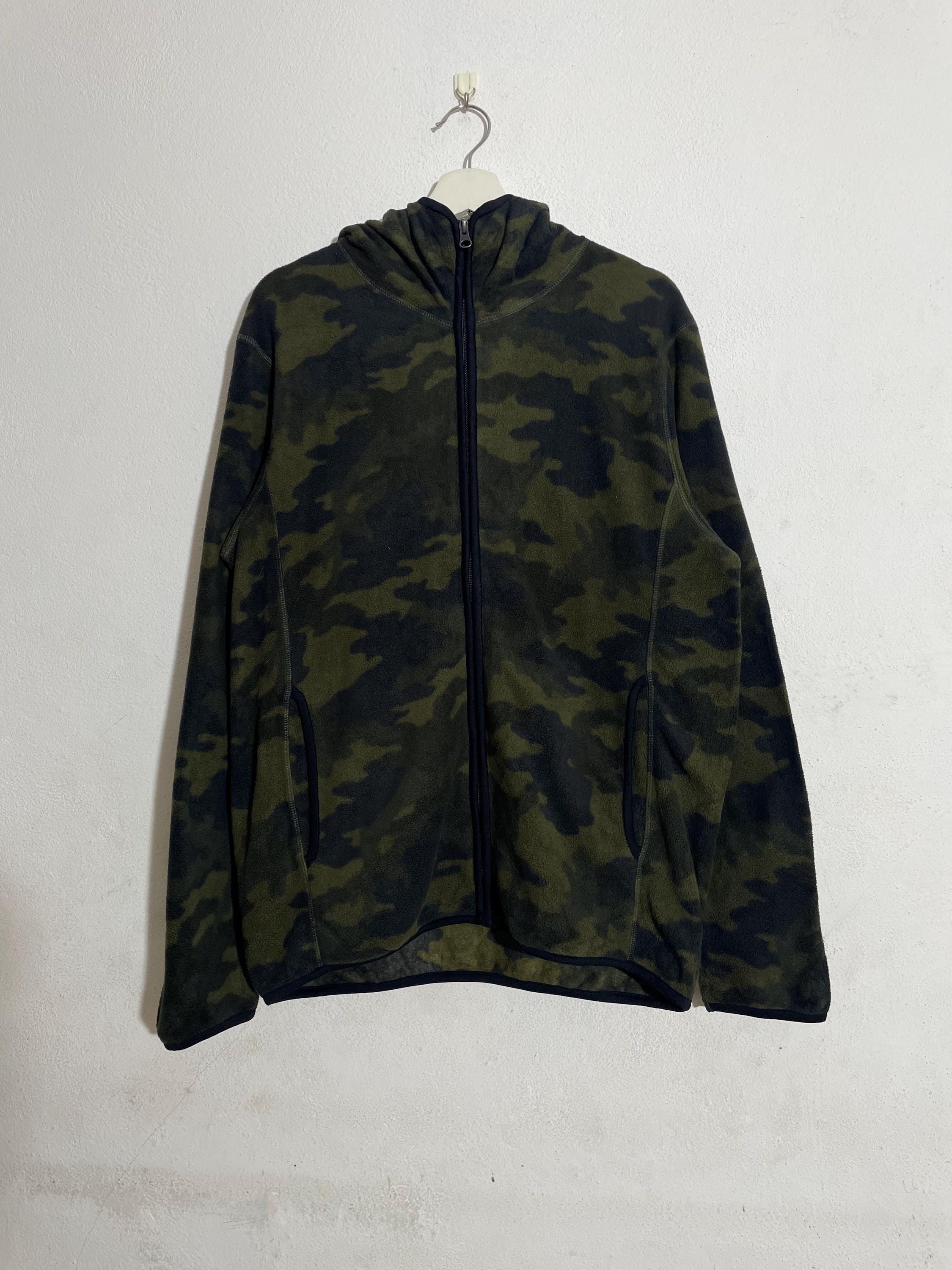 Vintage Y2k Uniqlo Camouflage Hoodie Fleece Jacket - Etsy