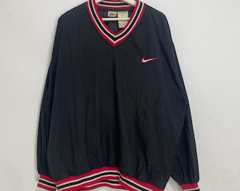 vintage 90s nike embroidered logo nylon Pullover
