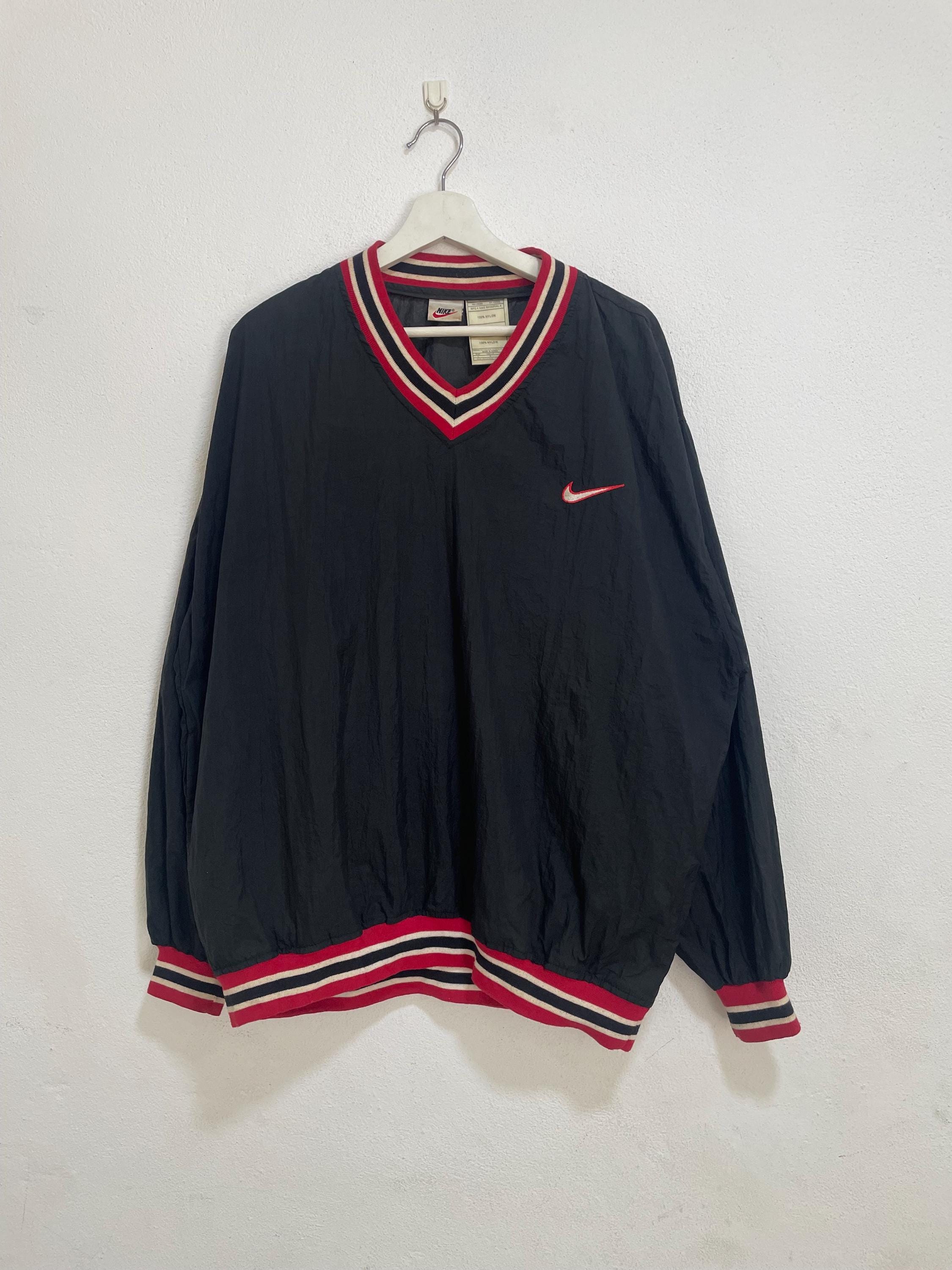 Vintage 90s Nike Embroidered Logo Nylon Pullover - Etsy