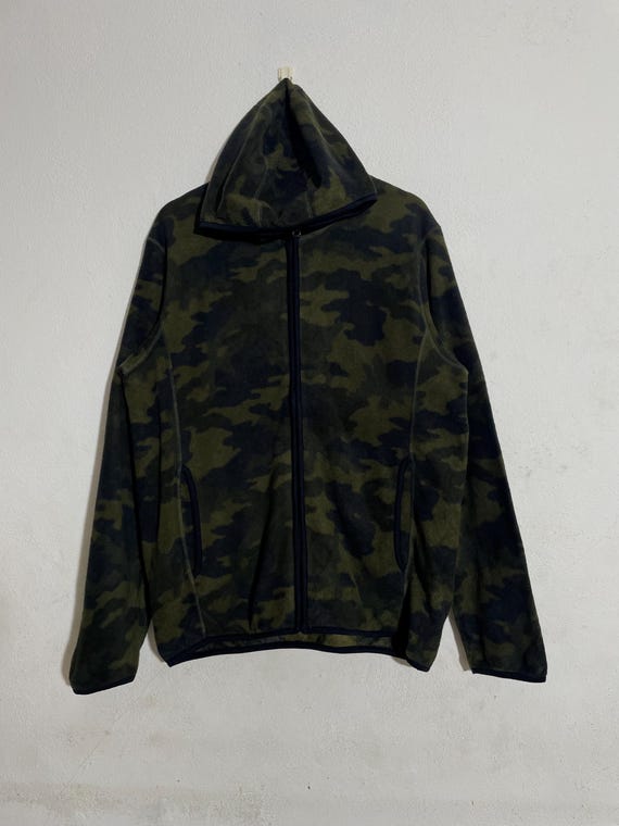 Vintage Y2k Uniqlo Camouflage Hoodie Fleece Jacket - Etsy Ireland