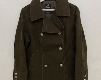 chaquetón vintage de doble botonadura en mezcla de lana y cachemira Vingt-trois