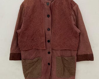 Vintage Krishna Sashiko Boro Jacke im Boro-Stil Größe S