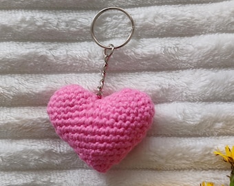 Handmade häkeln Herz Keychain