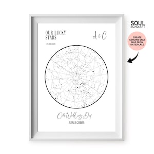 Personalisierte Verlobung oder Vorschlag Tag Sternenkarte Kunst Geschenk, benutzerdefinierte Nachthimmel Karte für Jubiläum oder Hochzeitsgeschenk, Sternenkarte für ein besonderes Datum