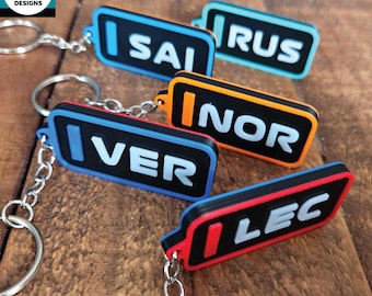 Double Sided 2 F1 Drivers Keychain 2026 3-Letter Formula One Bag Charm Personalized Gifts for Motorsport Fans, Norris, Hamilton, Russell