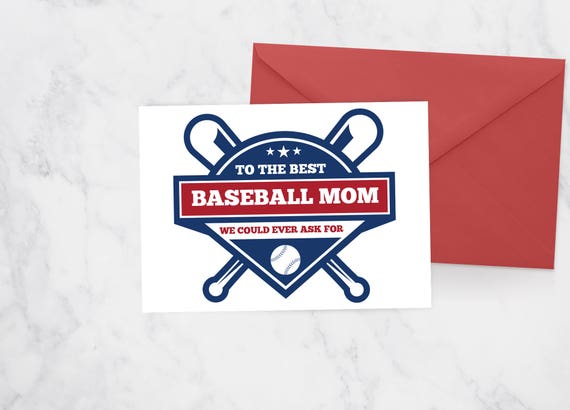 Printable Baseball Mom Mother’s Day Card Sweet Sports - Etsy