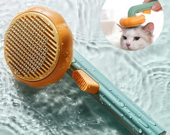 Self Cleaning Cat Brush, Pet Hair Remover Grooming Comb for Shedding