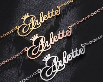 Personalized Name Necklace Gold, Custom Name Necklace for Women, Dainty Gold Jewelry, Gift for Her, Birthday Anniversary Gift