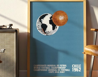 Chile 1962 Football World Cup Poster | Vintage Art Reproduction