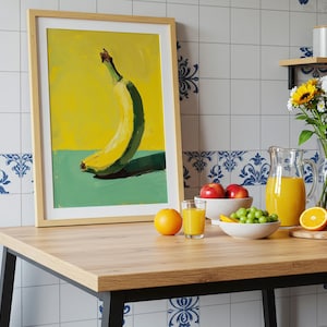 Bright Banana Poster – Modern Pop Art Fruit Print | Vibrant Wall Decor | Minimalist Artwork