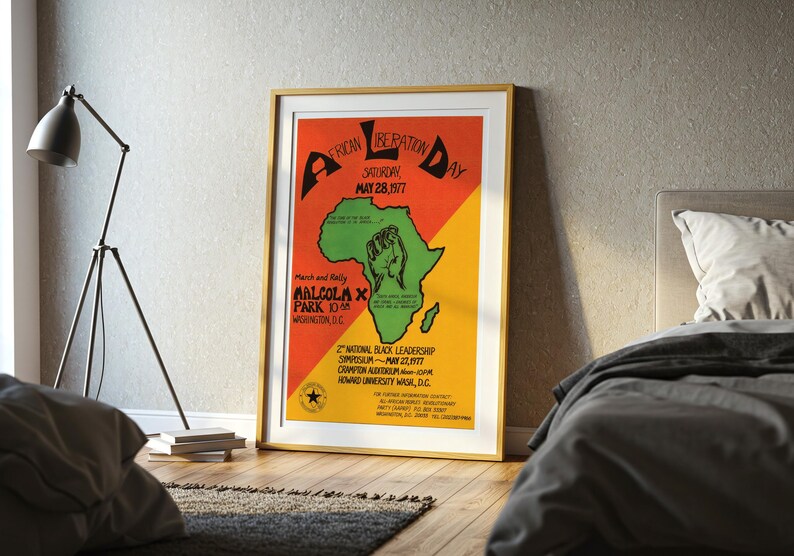 Día de la Liberación Africana – Washington, D.C. / Cartel político, 1977 / Partido Revolucionario del Pueblo Africano imagen 8