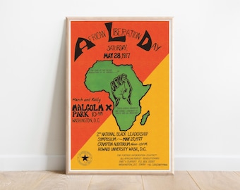 Afrikaanse Bevrijdingsdag – Washington, D.C. | Politieke poster, 1977 | All-Afrikaanse Revolutionaire Volkspartij