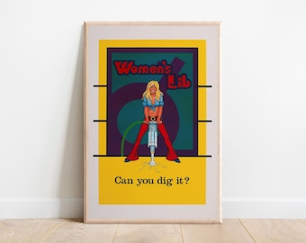 Plakat ruchu wyzwolenia kobiet – feministyczny pop-art lat 70. – „Czy możesz to zrozumieć?”