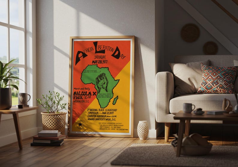 Día de la Liberación Africana – Washington, D.C. / Cartel político, 1977 / Partido Revolucionario del Pueblo Africano imagen 4